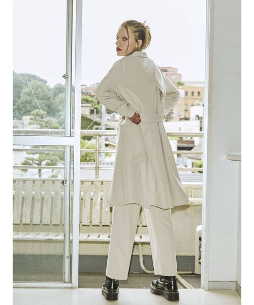 jouetie（ジュエティ）の「【セットアップ対応】ピンタックハイウエストパンツ（スラックス・レディース・アイボリー/ブラウン/ライトブルー/ブラック・MEDIUM）」の17枚目の写真