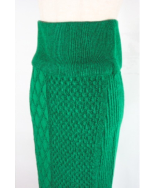 AULA AILA（アウラアイラ）の「ミックスニットスカート（スカート・レディース・ブラック/グリーン/アイボリー・0）」の16枚目の写真