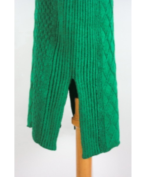 AULA AILA（アウラアイラ）の「ミックスニットスカート（スカート・レディース・ブラック/グリーン/アイボリー・0）」の12枚目の写真