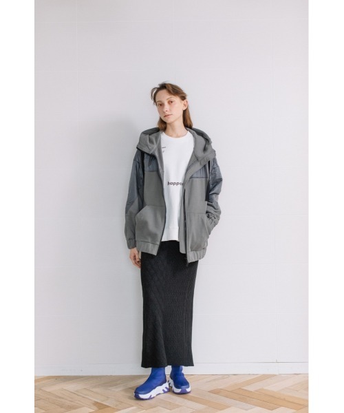 AULA AILA（アウラアイラ）の「ミックスニットスカート（スカート・レディース・ブラック/グリーン/アイボリー・0）」の14枚目の写真