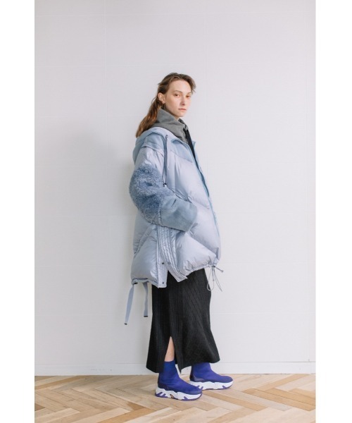 AULA AILA（アウラアイラ）の「ミックスニットスカート（スカート・レディース・ブラック/グリーン/アイボリー・0）」の22枚目の写真