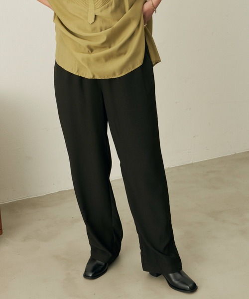 Aunt Marie's（アントマリーズ）の「ヴィンテージサテンカラーイージーパンツ（スラックス・レディース・ブラック/ボルドー/ライトグリーン/ブルー/グリーン・SMALL/FREE）」の9枚目の写真