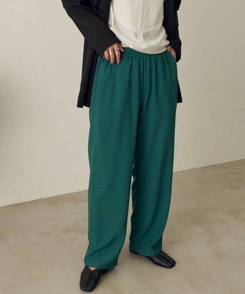 Aunt Marie's（アントマリーズ）の「ヴィンテージサテンカラーイージーパンツ（スラックス・レディース・ブラック/ボルドー/ライトグリーン/ブルー/グリーン・SMALL/FREE）」の7枚目の写真