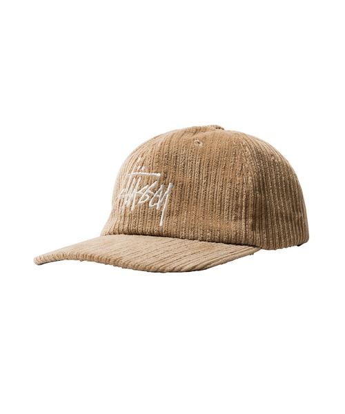 STUSSY（ステューシー）の「Corduroy Big Logo Low Pro Cap（キャップ・メンズ・ブラック/オリーブ/ラベンダー/ブラウン系その他・ONE SIZE）」の2枚目の写真