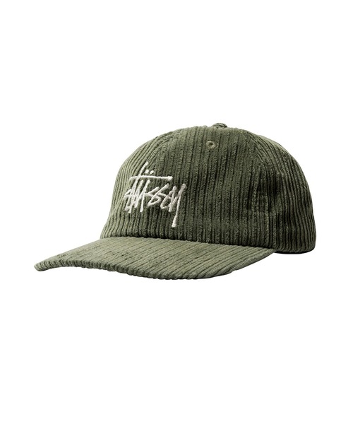 STUSSY（ステューシー）の「Corduroy Big Logo Low Pro Cap（キャップ・メンズ・ブラック/オリーブ/ラベンダー/ブラウン系その他・ONE SIZE）」の3枚目の写真