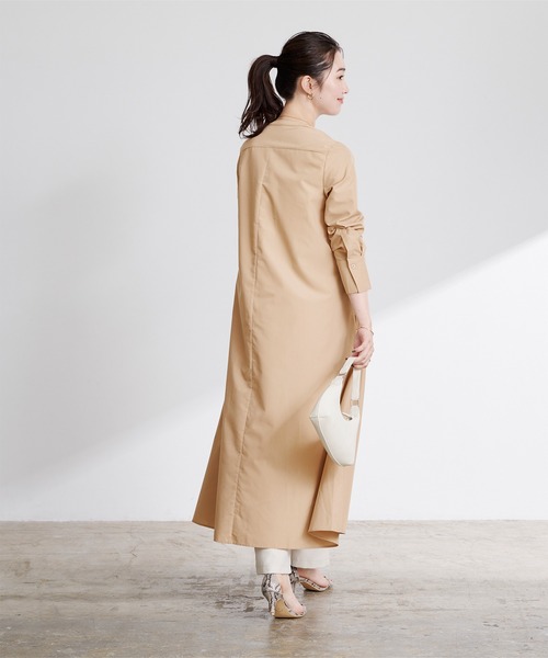 UR'S（ユアーズ）の「ﾊﾞﾝﾄﾞｶﾗｰAﾗｲﾝﾜﾝﾋﾟｰｽ（シャツワンピース・レディース・ベージュ/カーキ/ブルー・S/M/L）」の9枚目の写真