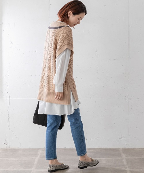 URBAN RESEARCH Sonny Label(アーバンリサーチサニーレーベル)の「ケーブルチルデンベスト(ニット/セーター・レディース・オフホワイト/ベージュ・FREE)」の22枚目の写真