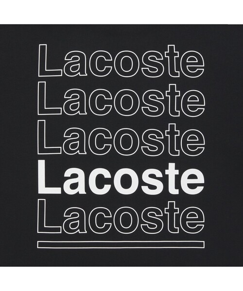LACOSTE L!VE（ラコステライブ）の「LACOSTE L!VE レタリングTシャツ（Tシャツ/カットソー・メンズ・ブラック/パープル・S/M/L/XS）」の3枚目の写真