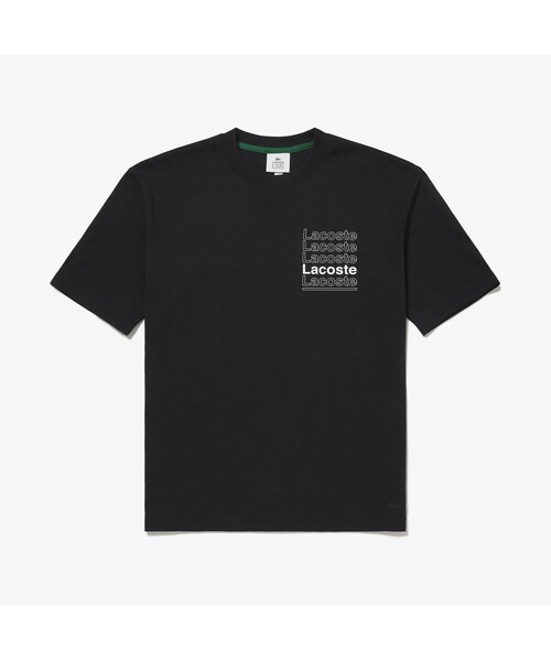LACOSTE L!VE（ラコステライブ）の「LACOSTE L!VE レタリングTシャツ（Tシャツ/カットソー・メンズ・ブラック/パープル・S/M/L/XS）」の7枚目の写真