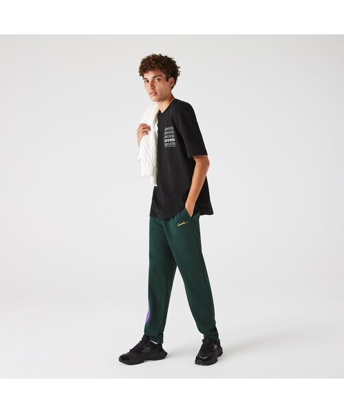 LACOSTE L!VE（ラコステライブ）の「LACOSTE L!VE レタリングTシャツ（Tシャツ/カットソー・メンズ・ブラック/パープル・S/M/L/XS）」の8枚目の写真