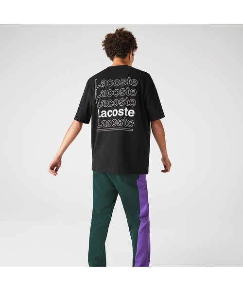 LACOSTE L!VE（ラコステライブ）の「LACOSTE L!VE レタリングTシャツ（Tシャツ/カットソー・メンズ・ブラック/パープル・S/M/L/XS）」の9枚目の写真