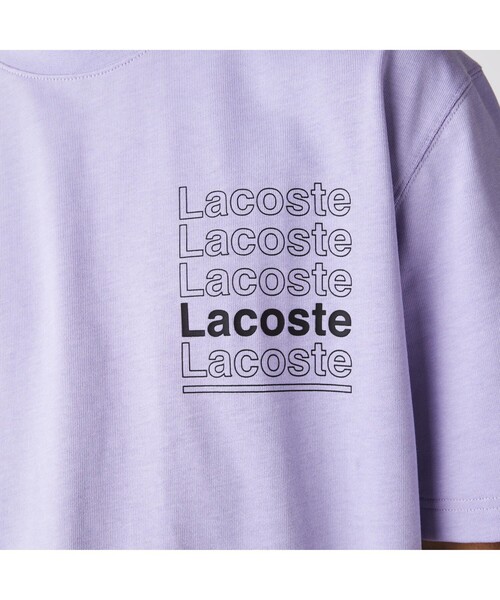LACOSTE L!VE（ラコステライブ）の「LACOSTE L!VE レタリングTシャツ（Tシャツ/カットソー・メンズ・ブラック/パープル・S/M/L/XS）」の12枚目の写真
