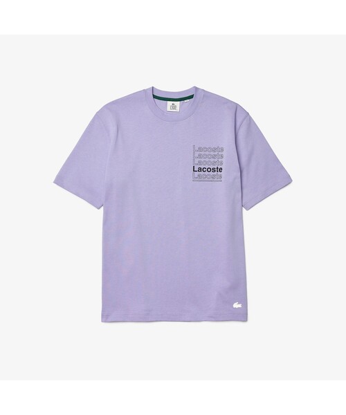 LACOSTE L!VE（ラコステライブ）の「LACOSTE L!VE レタリングTシャツ（Tシャツ/カットソー・メンズ・ブラック/パープル・S/M/L/XS）」の13枚目の写真