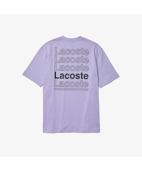 LACOSTE L!VE（ラコステライブ）の「LACOSTE L!VE レタリングTシャツ（Tシャツ/カットソー・メンズ・ブラック/パープル・S/M/L/XS）」の14枚目の写真