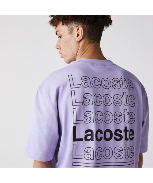 LACOSTE L!VE（ラコステライブ）の「LACOSTE L!VE レタリングTシャツ（Tシャツ/カットソー・メンズ・ブラック/パープル・S/M/L/XS）」の15枚目の写真