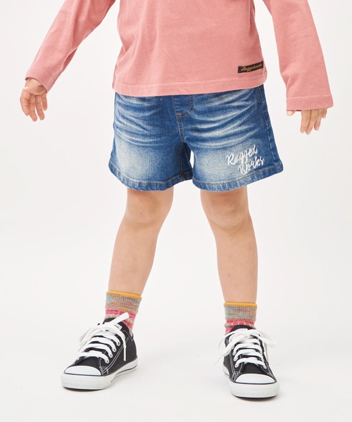 RUGGEDWORKS（ラゲッドワークス）の「デニムショートパンツ（デニムパンツ・キッズ・サックスブルー/ブルー・90/100/110/120/130/140/150）」の2枚目の写真