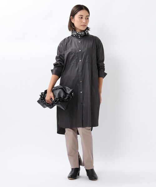 UNTITLED（アンタイトル）の「◆レイヤードロングシャツ【洗える】（シャツ/ブラウス・レディース・ナチュラル/ホワイト系/カーキ/グレー系その他・00/03/99/02/01）」の13枚目の写真