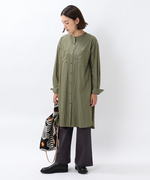 UNTITLED（アンタイトル）の「◆レイヤードロングシャツ【洗える】（シャツ/ブラウス・レディース・ナチュラル/ホワイト系/カーキ/グレー系その他・00/03/99/02/01）」の20枚目の写真