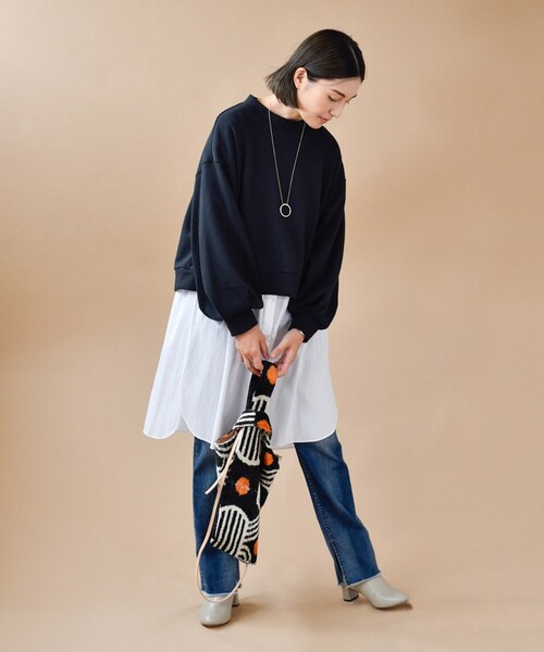 UNTITLED（アンタイトル）の「◆レイヤードロングシャツ【洗える】（シャツ/ブラウス・レディース・ナチュラル/ホワイト系/カーキ/グレー系その他・00/03/99/02/01）」の16枚目の写真