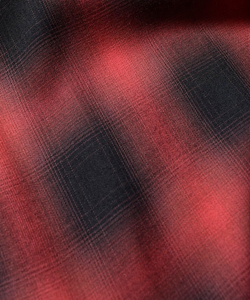 MINEDENIM（マインデニム）の「MINEDENIM / マインデニム：Rayon Ombre Check Loose Work SH：MND-TSK001[NOA]（シャツ/ブラウス・メンズ・レッド・1/2）」の7枚目の写真