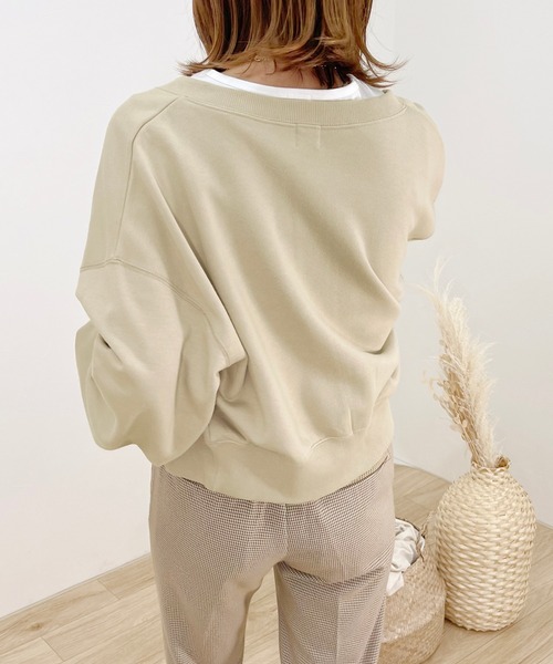 apres jour clair（アプレジュールクレア）の「【apres jour clair】スウェットカーデ【ZOZOTOWN限定アイテム】（Tシャツ/カットソー・レディース・その他/ナチュラル・X-LARGE/フリー）」の6枚目の写真