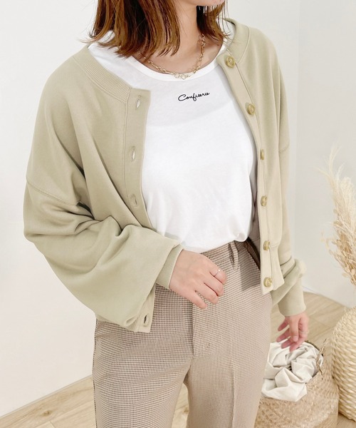 apres jour clair（アプレジュールクレア）の「【apres jour clair】スウェットカーデ【ZOZOTOWN限定アイテム】（Tシャツ/カットソー・レディース・その他/ナチュラル・X-LARGE/フリー）」の15枚目の写真