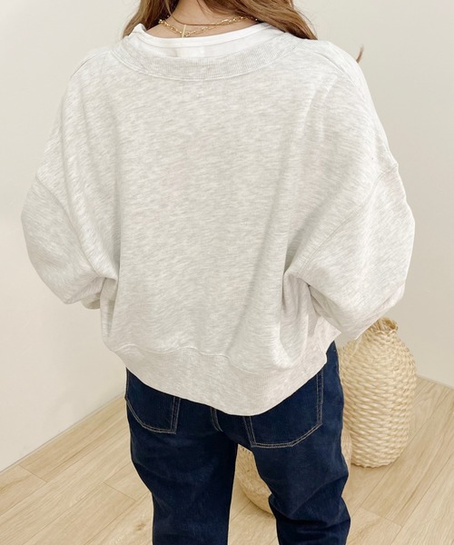 apres jour clair（アプレジュールクレア）の「【apres jour clair】スウェットカーデ【ZOZOTOWN限定アイテム】（Tシャツ/カットソー・レディース・その他/ナチュラル・X-LARGE/フリー）」の5枚目の写真