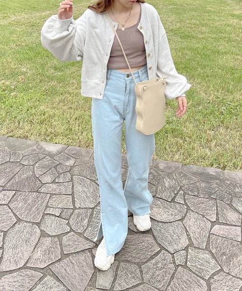 apres jour clair（アプレジュールクレア）の「【apres jour clair】スウェットカーデ【ZOZOTOWN限定アイテム】（Tシャツ/カットソー・レディース・その他/ナチュラル・X-LARGE/フリー）」の8枚目の写真