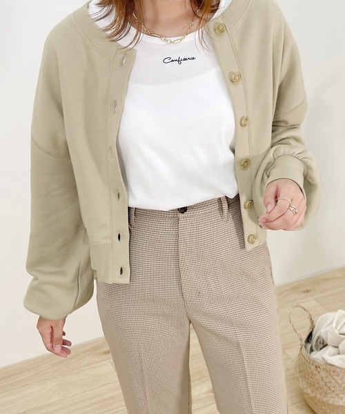 apres jour clair（アプレジュールクレア）の「【apres jour clair】スウェットカーデ【ZOZOTOWN限定アイテム】（Tシャツ/カットソー・レディース・その他/ナチュラル・X-LARGE/フリー）」の4枚目の写真