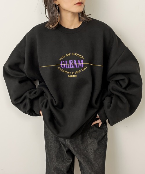 RASVOA（ラスボア）の「ヴィンテージロゴスウェット（スウェット・レディース・ブラック/オフホワイト/グリーン・FREE）」の5枚目の写真