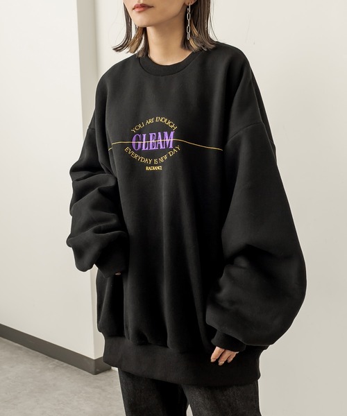 RASVOA（ラスボア）の「ヴィンテージロゴスウェット（スウェット・レディース・ブラック/オフホワイト/グリーン・FREE）」の6枚目の写真