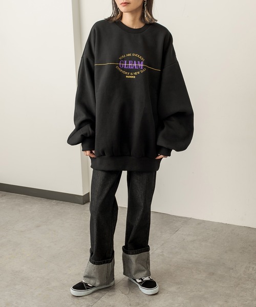 RASVOA（ラスボア）の「ヴィンテージロゴスウェット（スウェット・レディース・ブラック/オフホワイト/グリーン・FREE）」の9枚目の写真