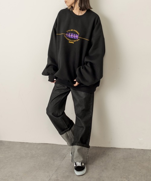 RASVOA（ラスボア）の「ヴィンテージロゴスウェット（スウェット・レディース・ブラック/オフホワイト/グリーン・FREE）」の10枚目の写真