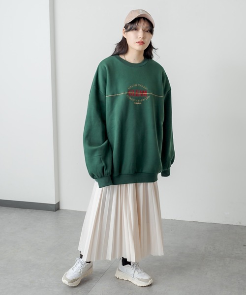 RASVOA（ラスボア）の「ヴィンテージロゴスウェット（スウェット・レディース・ブラック/オフホワイト/グリーン・FREE）」の14枚目の写真