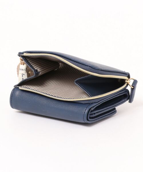 pom ponette junior（ポンポネットジュニア）の「トイプードルチャーム箔ロゴミニ財布（財布・キッズ・ネイビー/エメラルド・FREE）」の4枚目の写真