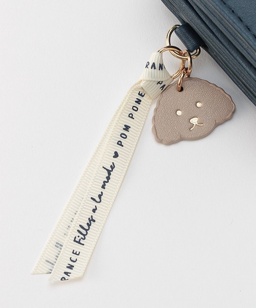 pom ponette junior（ポンポネットジュニア）の「トイプードルチャーム箔ロゴミニ財布（財布・キッズ・ネイビー/エメラルド・FREE）」の12枚目の写真