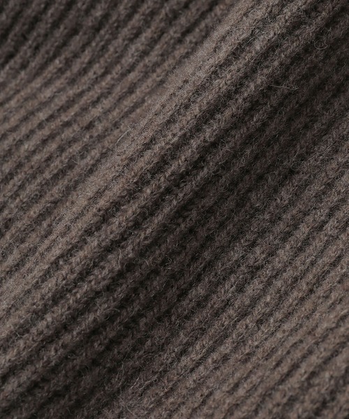 1er Arrondissement（プルミエアロンディスモン）の「ソフトラムウールフォルムカーディガン（カーディガン/ボレロ・レディース・ブラック/ブラウン・FREE）」の12枚目の写真