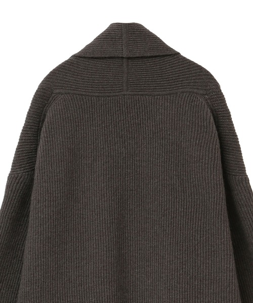 1er Arrondissement（プルミエアロンディスモン）の「ソフトラムウールフォルムカーディガン（カーディガン/ボレロ・レディース・ブラック/ブラウン・FREE）」の10枚目の写真