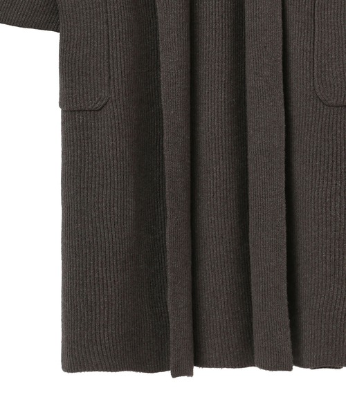 1er Arrondissement（プルミエアロンディスモン）の「ソフトラムウールフォルムカーディガン（カーディガン/ボレロ・レディース・ブラック/ブラウン・FREE）」の9枚目の写真