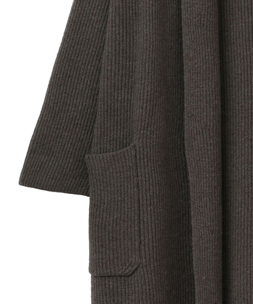 1er Arrondissement（プルミエアロンディスモン）の「ソフトラムウールフォルムカーディガン（カーディガン/ボレロ・レディース・ブラック/ブラウン・FREE）」の8枚目の写真