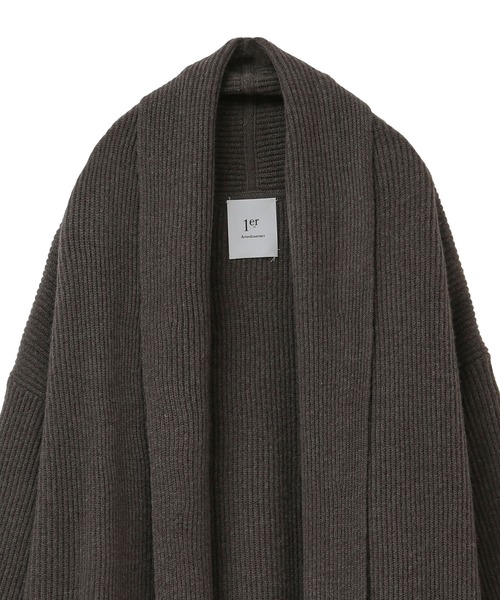 1er Arrondissement（プルミエアロンディスモン）の「ソフトラムウールフォルムカーディガン（カーディガン/ボレロ・レディース・ブラック/ブラウン・FREE）」の7枚目の写真