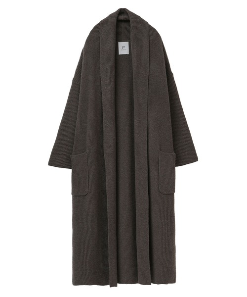 1er Arrondissement（プルミエアロンディスモン）の「ソフトラムウールフォルムカーディガン（カーディガン/ボレロ・レディース・ブラック/ブラウン・FREE）」の5枚目の写真