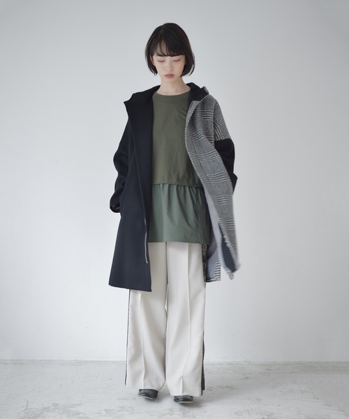 La SRIC(ラスリック)の「La SRIC / 3柄チェックフードCT(その他アウター・レディース・ライトグレー/ブラック・38)」の16枚目の写真