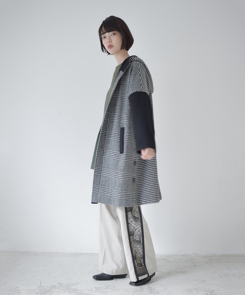 La SRIC(ラスリック)の「La SRIC / 3柄チェックフードCT(その他アウター・レディース・ライトグレー/ブラック・38)」の22枚目の写真