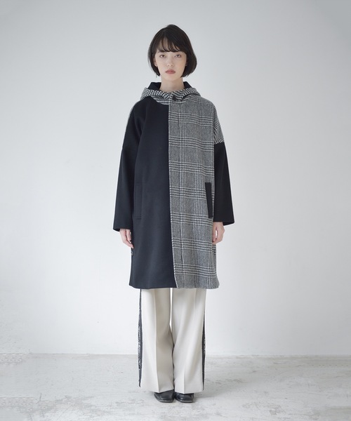 La SRIC(ラスリック)の「La SRIC / 3柄チェックフードCT(その他アウター・レディース・ライトグレー/ブラック・38)」の19枚目の写真