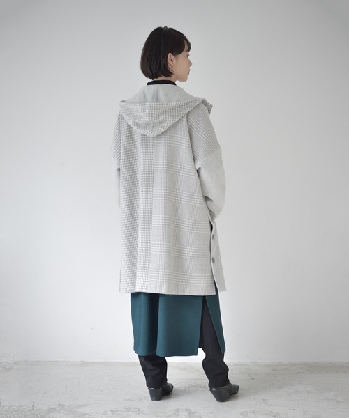 La SRIC(ラスリック)の「La SRIC / 3柄チェックフードCT(その他アウター・レディース・ライトグレー/ブラック・38)」の15枚目の写真