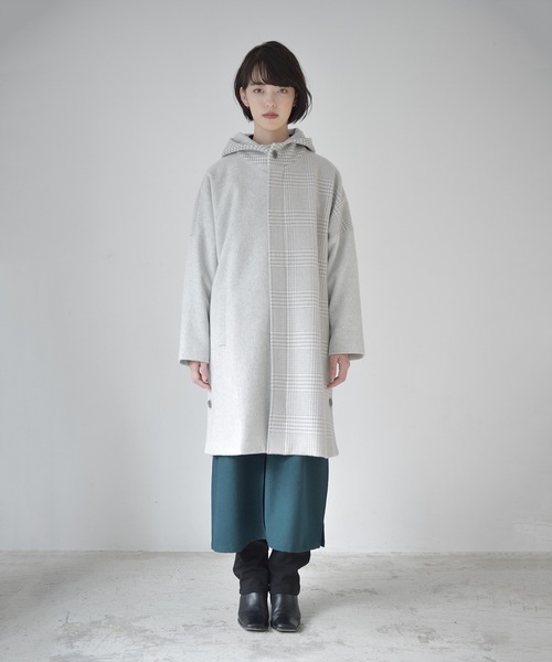 La SRIC(ラスリック)の「La SRIC / 3柄チェックフードCT(その他アウター・レディース・ライトグレー/ブラック・38)」の12枚目の写真