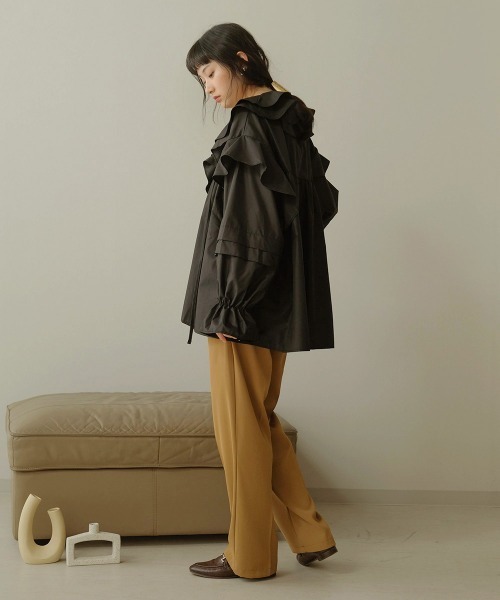 Bab（バブ）の「ボリュームフリルブラウス（シャツ/ブラウス・レディース・ブラック/ベージュ/ライトグリーン・M）」の20枚目の写真