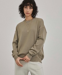 クルーネックコクーンニット