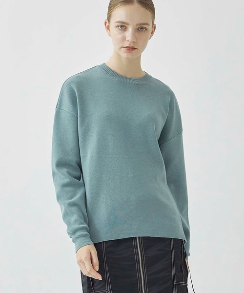 A + TOKYO(エープラストウキョウ)の「クルーネックコクーンニット(ニット/セーター・レディース・ライトブルーグレー/ベージュ/オフホワイト・FREE)」の3枚目の写真